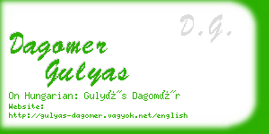 dagomer gulyas business card